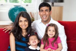 rishi sunak , wife, daughter, son 